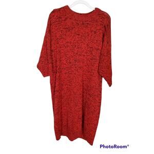 Venezia | Vintage Red & Black Sweater Dress| Size OS